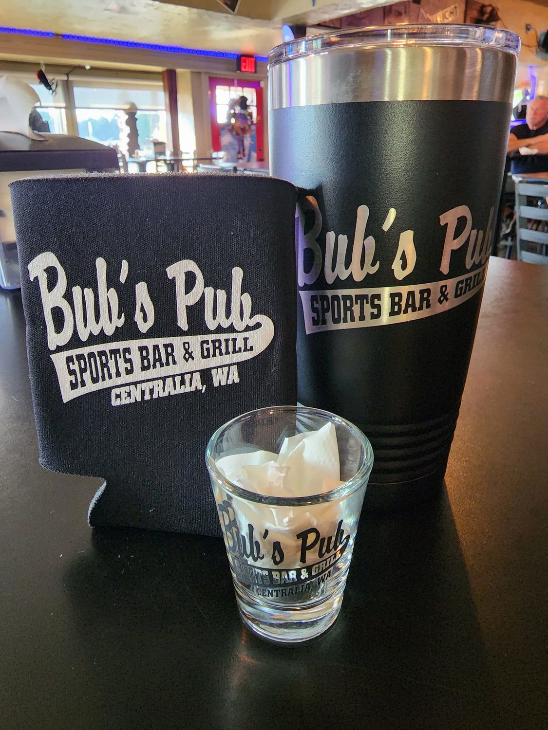 Swag from Bub's Pub is displayed in this photo posted to the business' Facebook page.